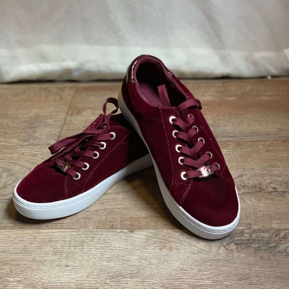 Red velvet sneakers